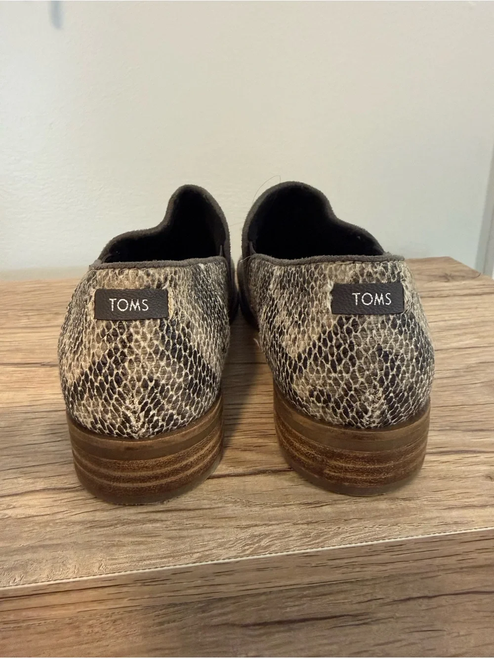 Toms Women's Snake-Print Slip-On Loafers - Black & Cream